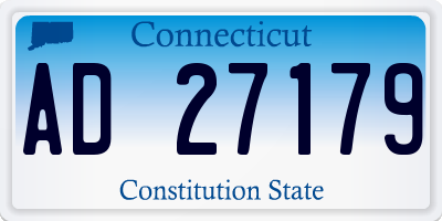CT license plate AD27179