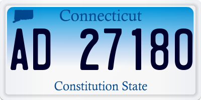 CT license plate AD27180