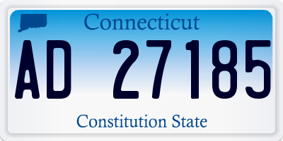 CT license plate AD27185
