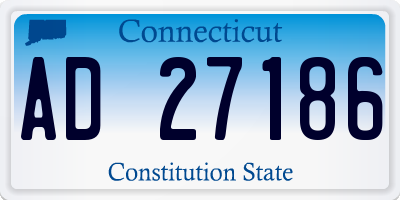CT license plate AD27186