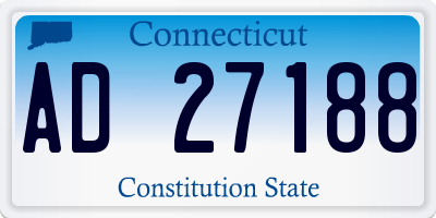 CT license plate AD27188