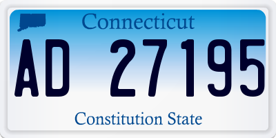 CT license plate AD27195