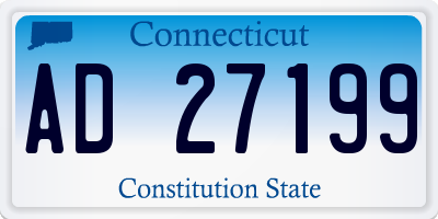 CT license plate AD27199