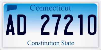 CT license plate AD27210