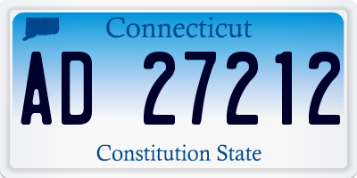 CT license plate AD27212