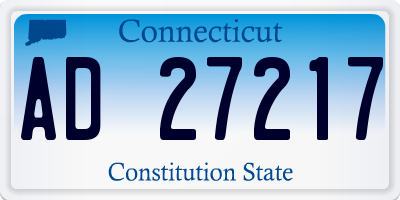 CT license plate AD27217