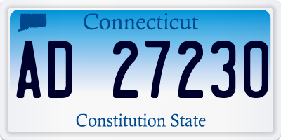 CT license plate AD27230
