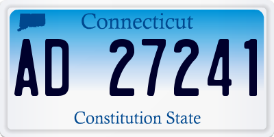 CT license plate AD27241