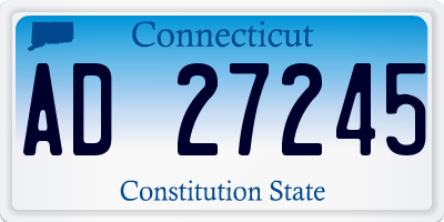 CT license plate AD27245