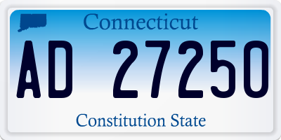 CT license plate AD27250