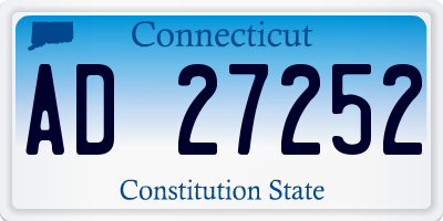 CT license plate AD27252