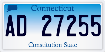 CT license plate AD27255