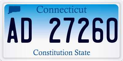 CT license plate AD27260