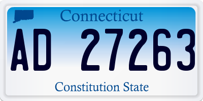 CT license plate AD27263