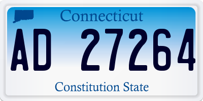 CT license plate AD27264
