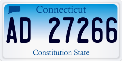 CT license plate AD27266