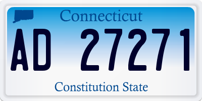 CT license plate AD27271