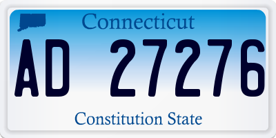 CT license plate AD27276