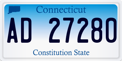 CT license plate AD27280