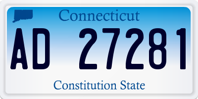 CT license plate AD27281