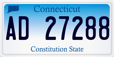 CT license plate AD27288