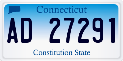 CT license plate AD27291