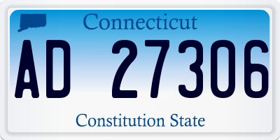 CT license plate AD27306