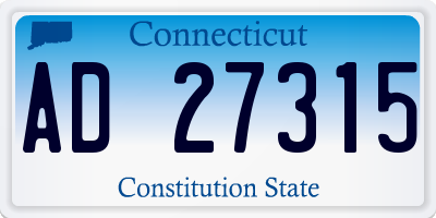 CT license plate AD27315