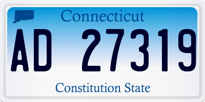 CT license plate AD27319