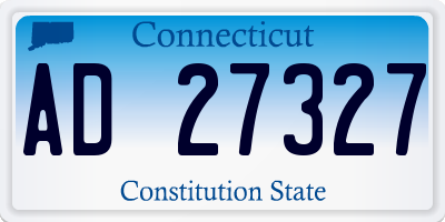 CT license plate AD27327