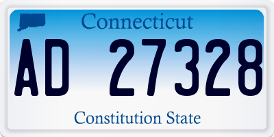 CT license plate AD27328