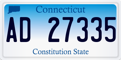 CT license plate AD27335