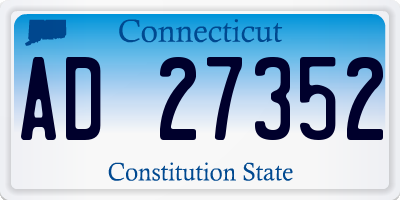 CT license plate AD27352