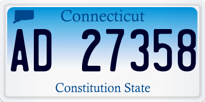 CT license plate AD27358