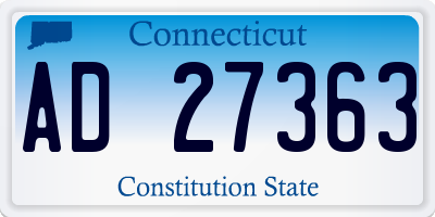 CT license plate AD27363
