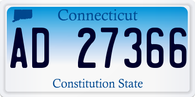 CT license plate AD27366