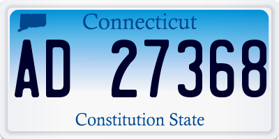 CT license plate AD27368