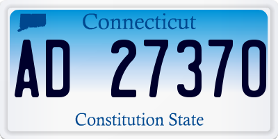 CT license plate AD27370