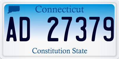 CT license plate AD27379