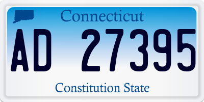 CT license plate AD27395
