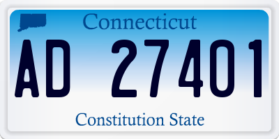CT license plate AD27401