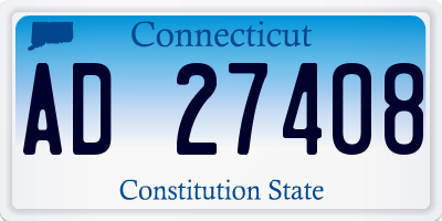 CT license plate AD27408