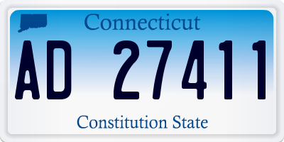 CT license plate AD27411