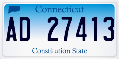 CT license plate AD27413