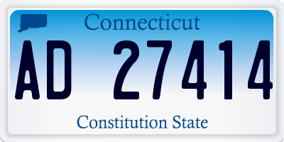 CT license plate AD27414