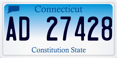 CT license plate AD27428