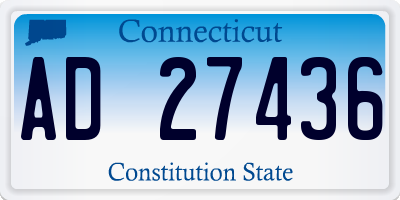 CT license plate AD27436