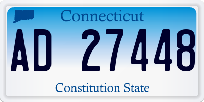 CT license plate AD27448