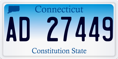 CT license plate AD27449