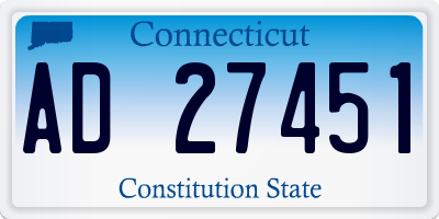 CT license plate AD27451